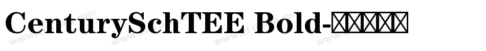 CenturySchTEE Bold字体转换
